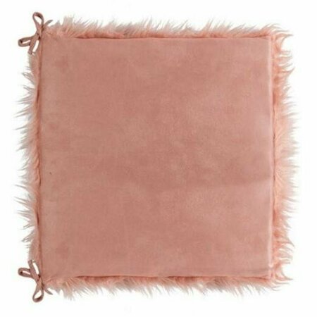 Homeroots HomeRoots 317272 16 in. Sheepskin Fur Chair Pad; Dusty Rose - Pack of 2 317272